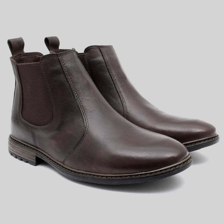 Botina Masculina Café - BOMACA - KUENTO SHOES