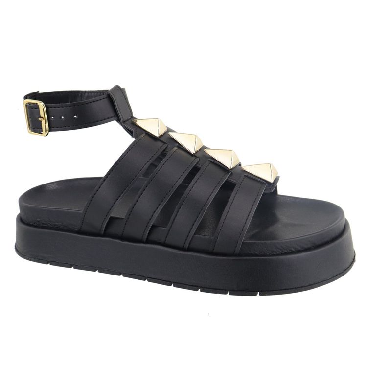 Flatform Noah Preta - NOAH-PRETA - KUENTO SHOES
