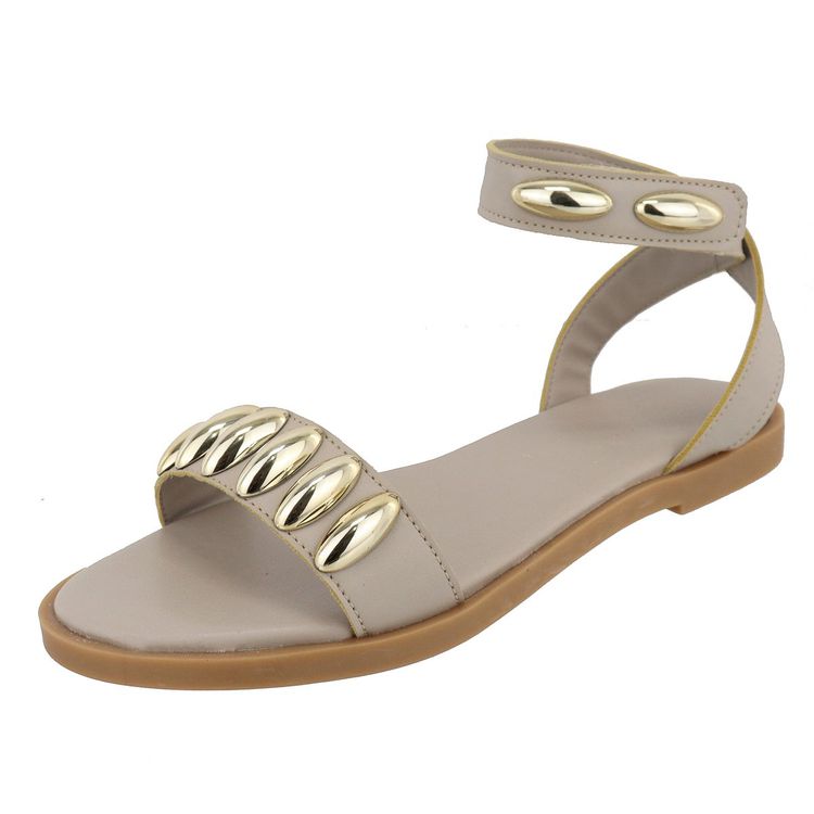 Flat Rasteira Nina Nude - NINA-NUDE - KUENTO SHOES