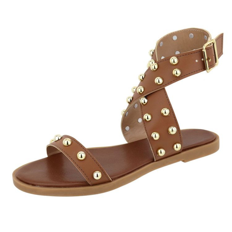 Rasteira Tess Caramelo - TESS-CARAMELO - KUENTO SHOES