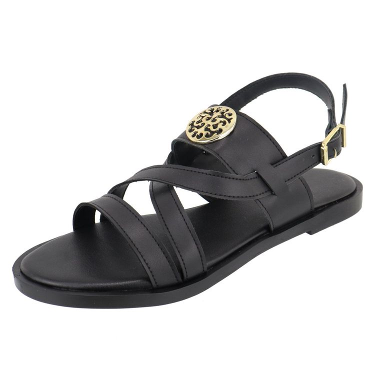 Flat Rasteira Lele Preta - LELE-PRETA - KUENTO SHOES