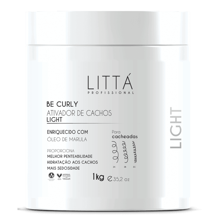 POTE- Ativador de Cachos Be Curly Light 1L- Littá Profissional