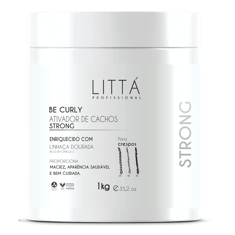 POTE- Ativador de Cachos Be Curly Strong 1L- Littá Profissional
