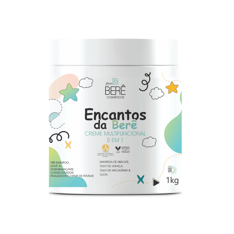Creme Multifuncional 5 em 1 Infantil - Encantos da Berê 1kg