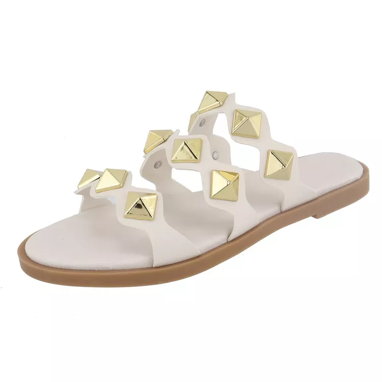 Flat Rasteira Mavi Off White - MAVI-OFF WHITE - KUENTO SHOES