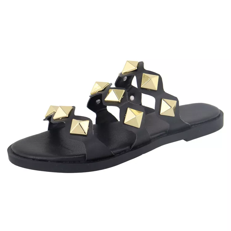 Flat Rasteira Mavi Preta - MAVI-PRETA - KUENTO SHOES