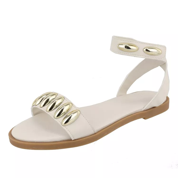Flat Rasteira Nina Off White - NINA-OFF WHITE - KUENTO SHOES