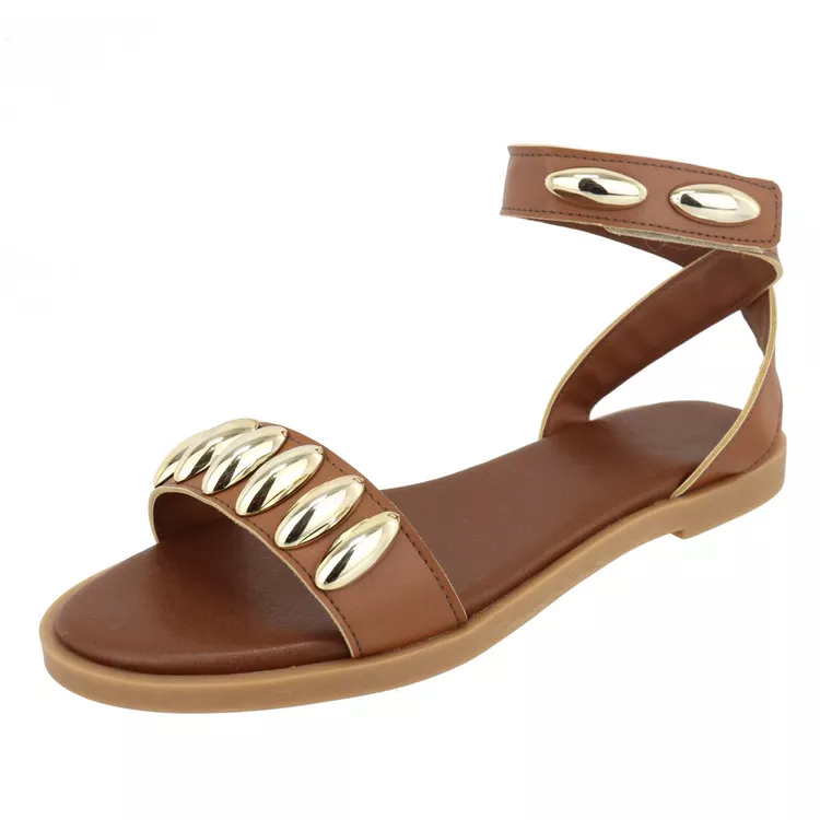 Flat Rasteira Nina Caramelo - NINA-CARAMELO - KUENTO SHOES