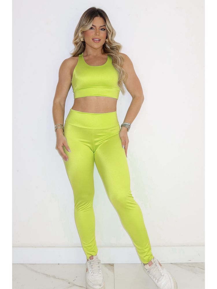 conjuntos feminino fitness regata glow na cor verd... - FLORES DO CALOR ®️ 