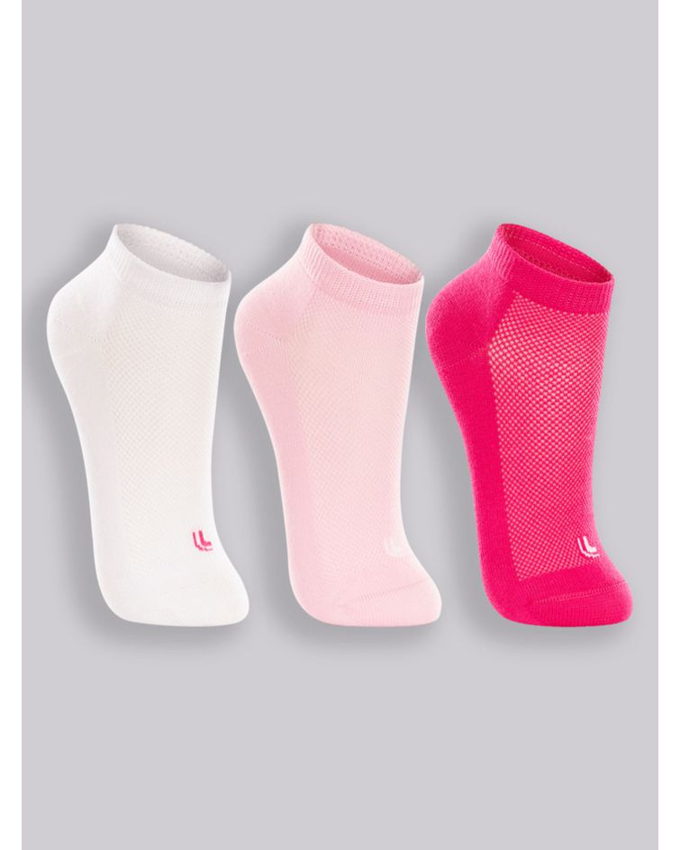 Kit Com 3 Pares De Meia Infantil Cano Curto Lupo Sport 30/36