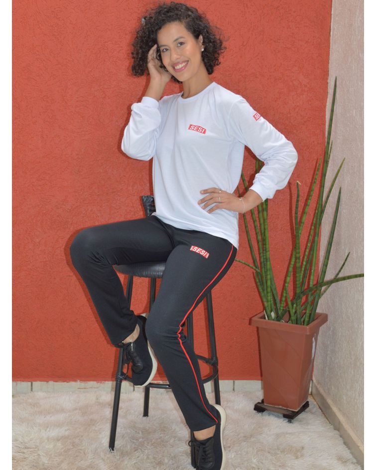 Calça Sesi Feminina Em Helanca c/ Cós Largo - 4 ao 10