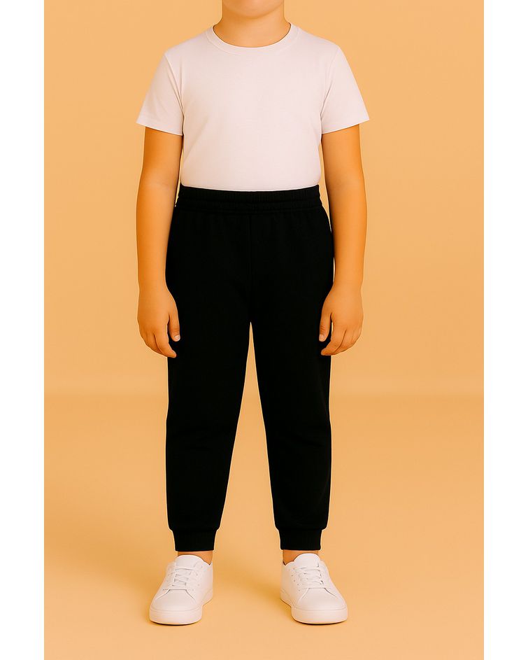 Calça de moletom Soletex unissex preto 4 ao 8
