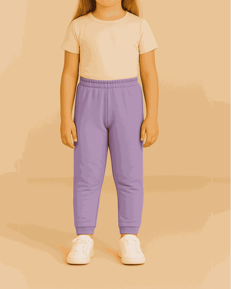 Calça moletom infantil Soletex feminina lilás 1 ao 3 