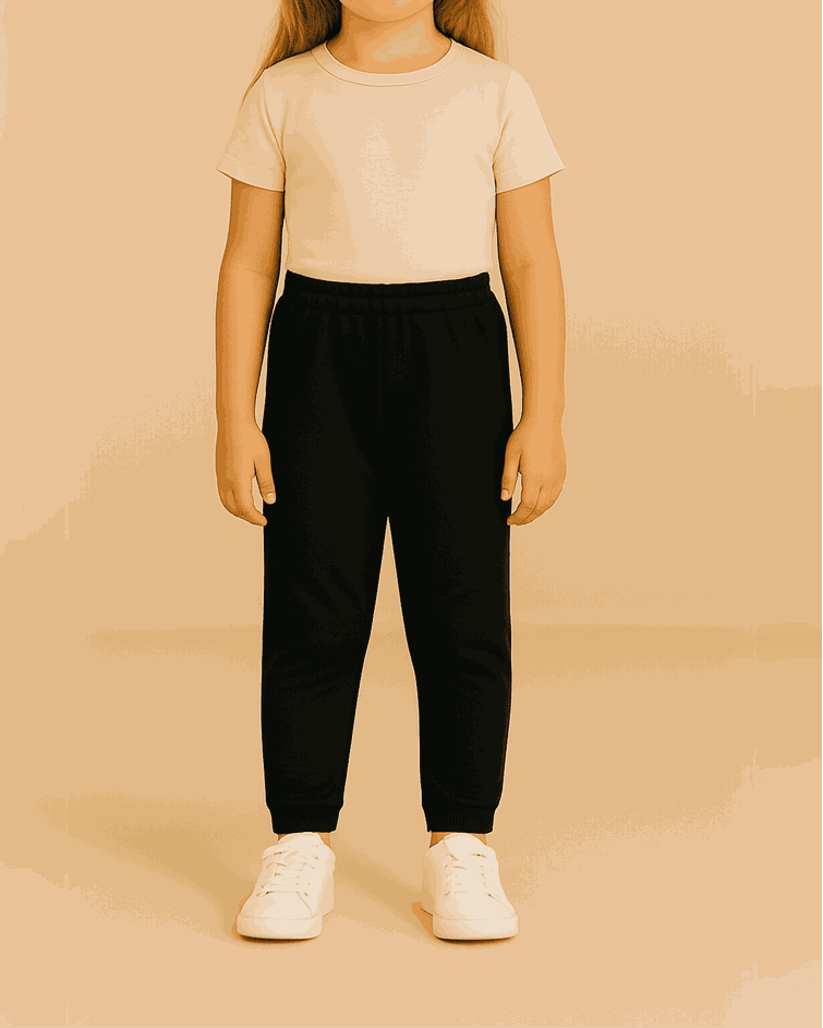 Calça moletom infantil Soletex feminina preto 1 ao 3