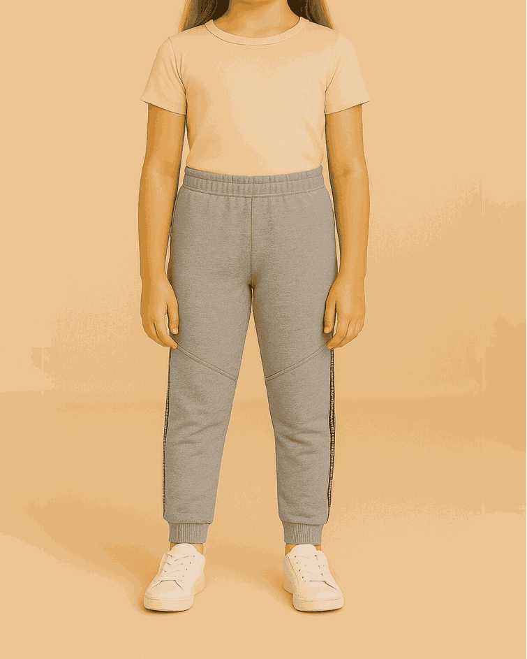 Calça de Moletom detalhada Soletex mescla feminina juvenil 10-16