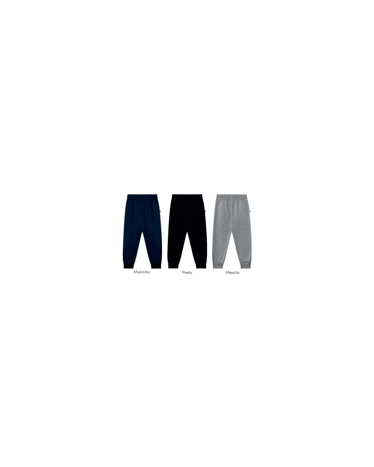 Calça de moletom Soletex infantil unissex Preto 1 ao 3 