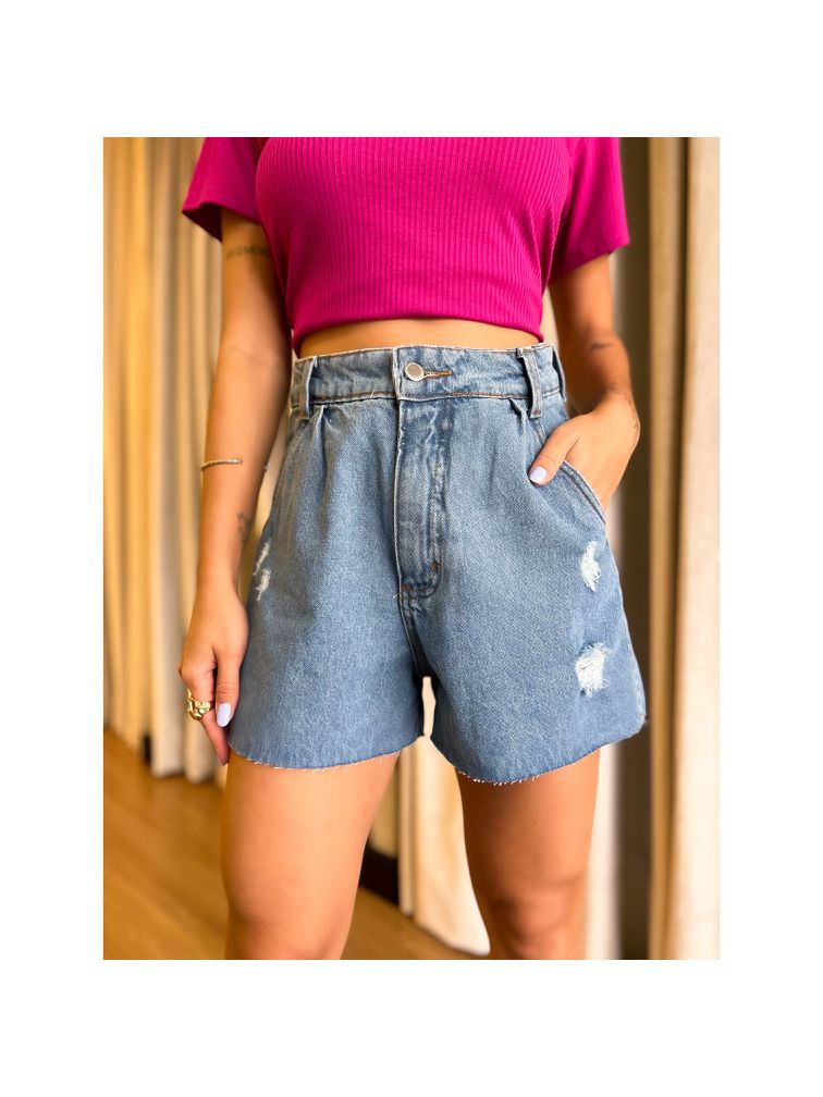 SHORT MOM JEANS RASGOS MD - Lelle & Co 