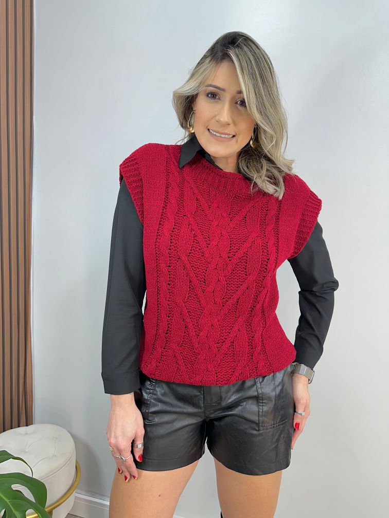 COLETE TRICOT THAIS CEREJA - 0018070050 - Nathalia Marques