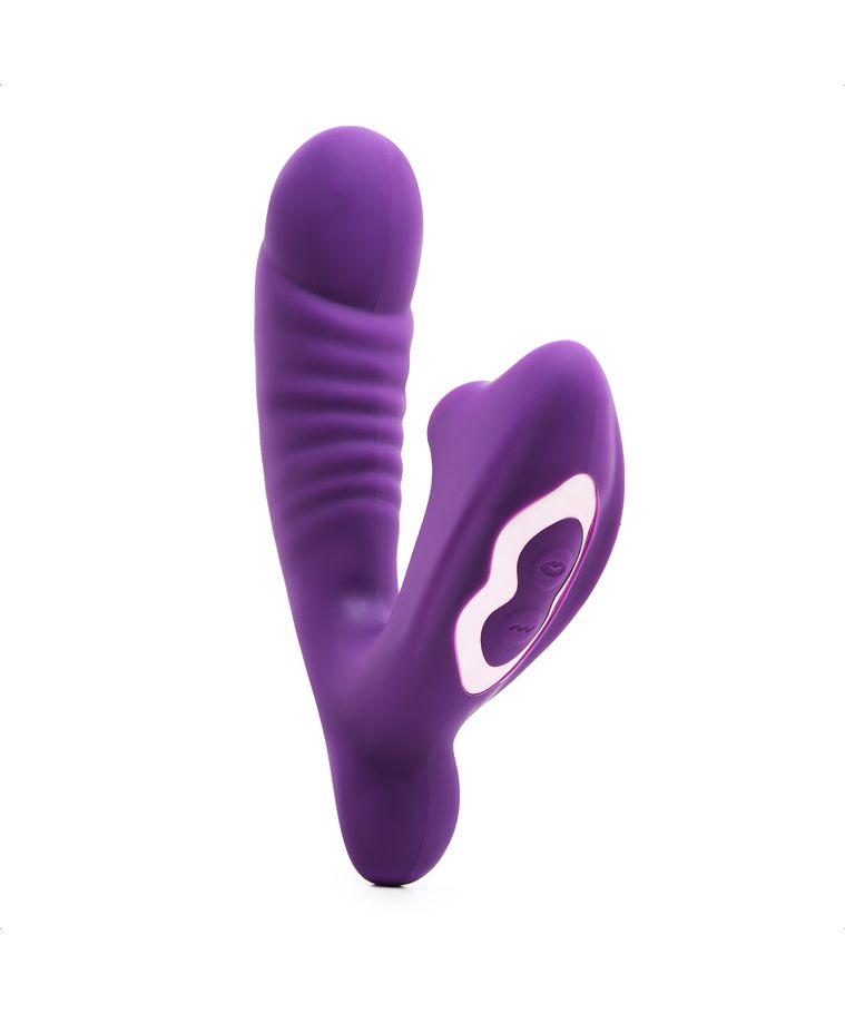 Estimulador Clitoriano Texturizado com Penetrador Ponto G e 10 Modos de Vibração e 5 de Pulsação