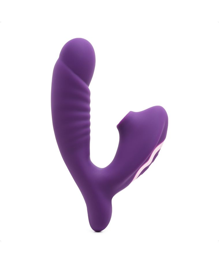 Estimulador Clitoriano Texturizado com Penetrador Ponto G e 10 Modos de Vibração e 5 de Pulsação