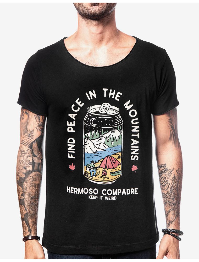 T-SHIRT PEACE IN THE MOUNTAINS - Hermoso Compadre