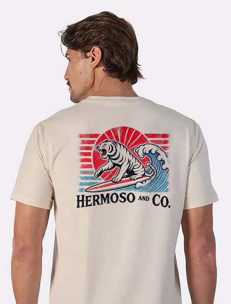 Camiseta Hermoso Tiger Waves Off White - Hermoso Compadre