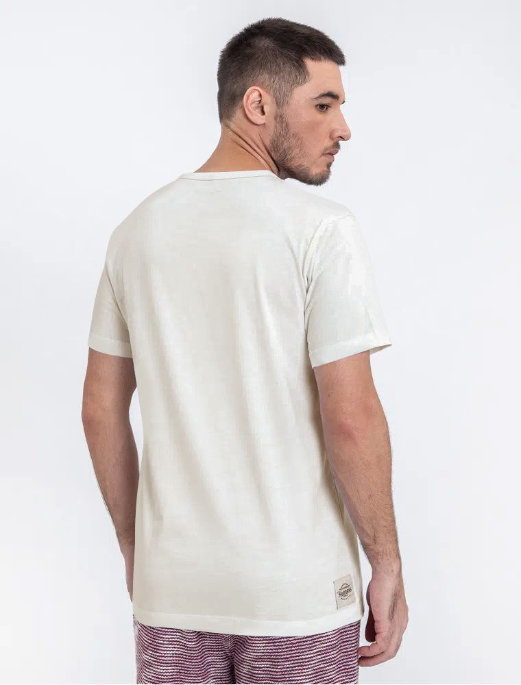 Camiseta Henley Off White