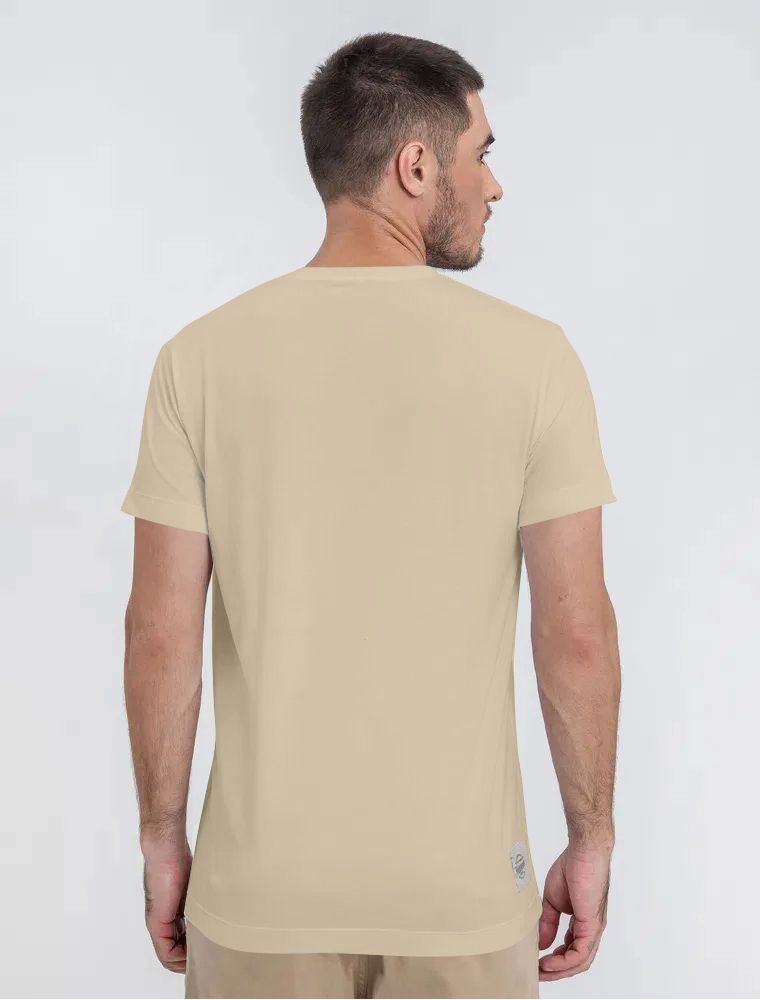 Camiseta Básica Bege Escuro