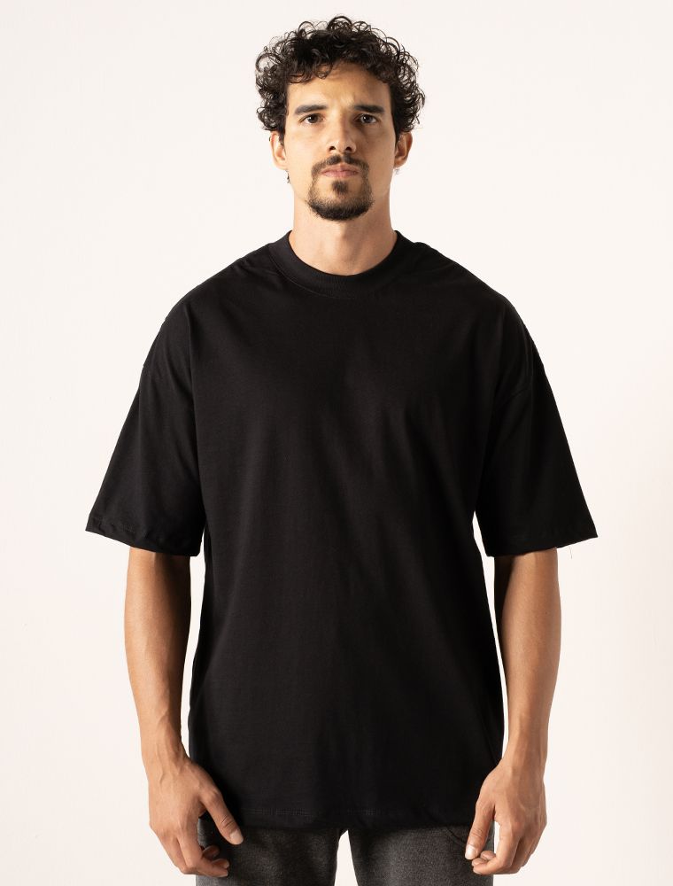 Camiseta Oversized Street Heavy Preta - Hermoso Compadre