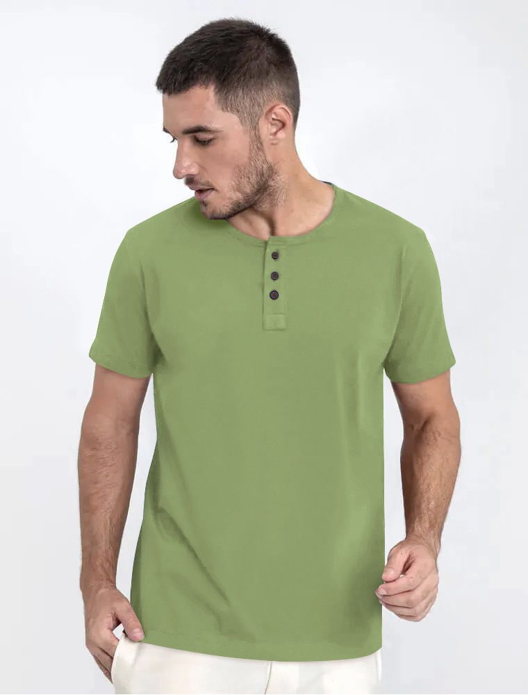 Camiseta Henley Green Light - Hermoso Compadre