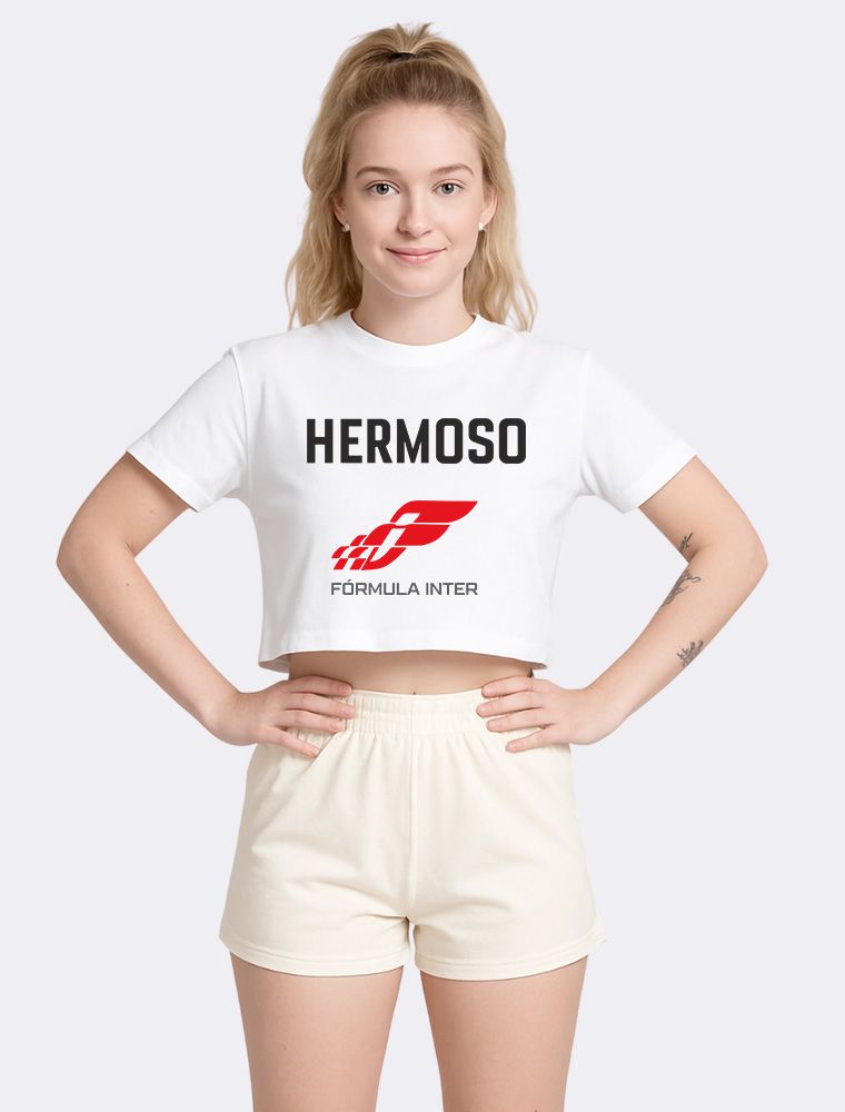 Cropped Feminino Hermoso Formula Inter Branco - Hermoso Compadre