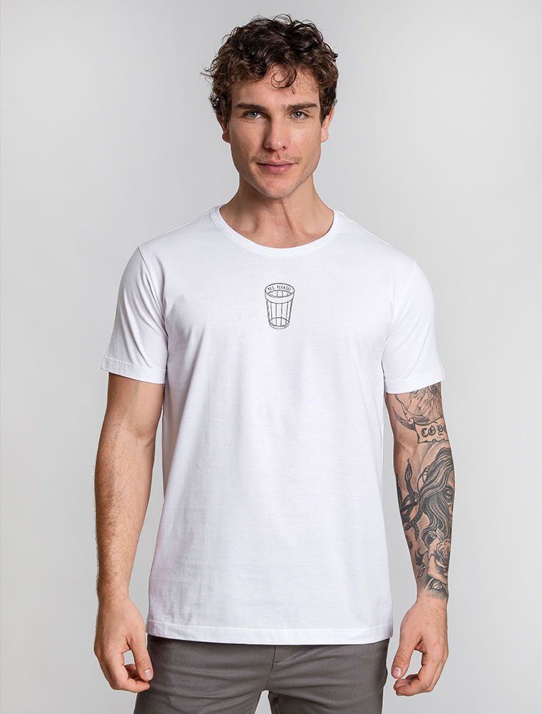 T-SHIRT YES PLEASE BRANCA - Hermoso Compadre