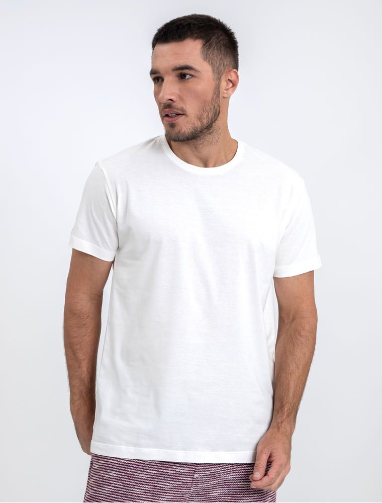 Camiseta Básica Meia Malha Off - Hermoso Compadre