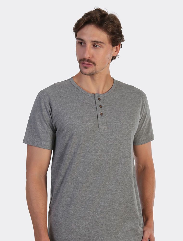 Camiseta Henley Mescla - Hermoso Compadre