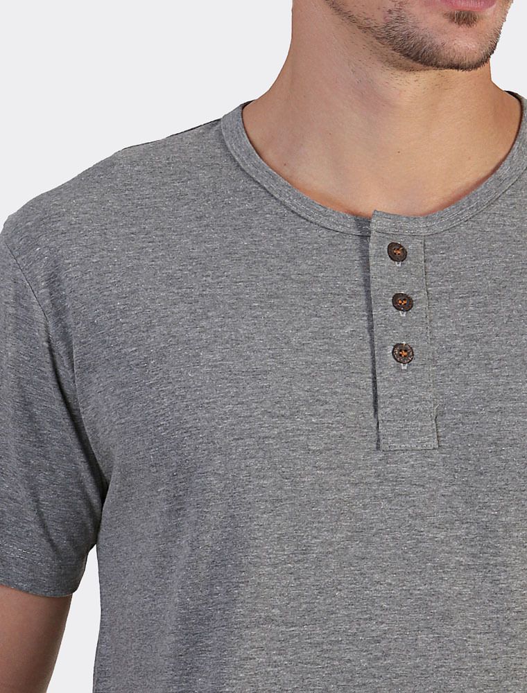 Camiseta Henley Mescla