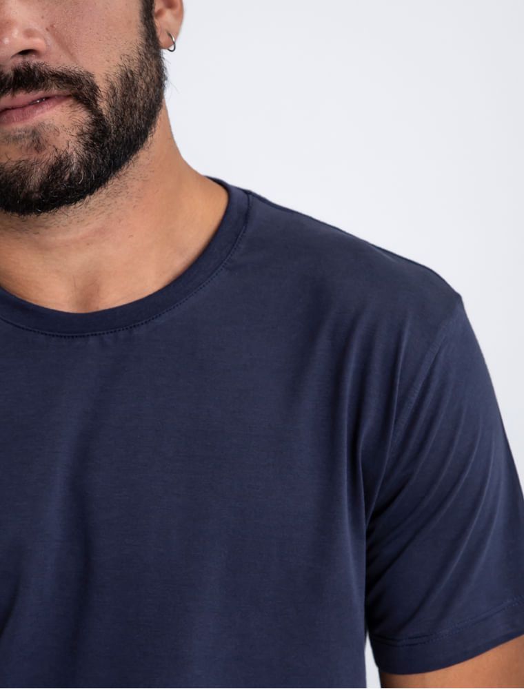 Camiseta Básica Pima Azul