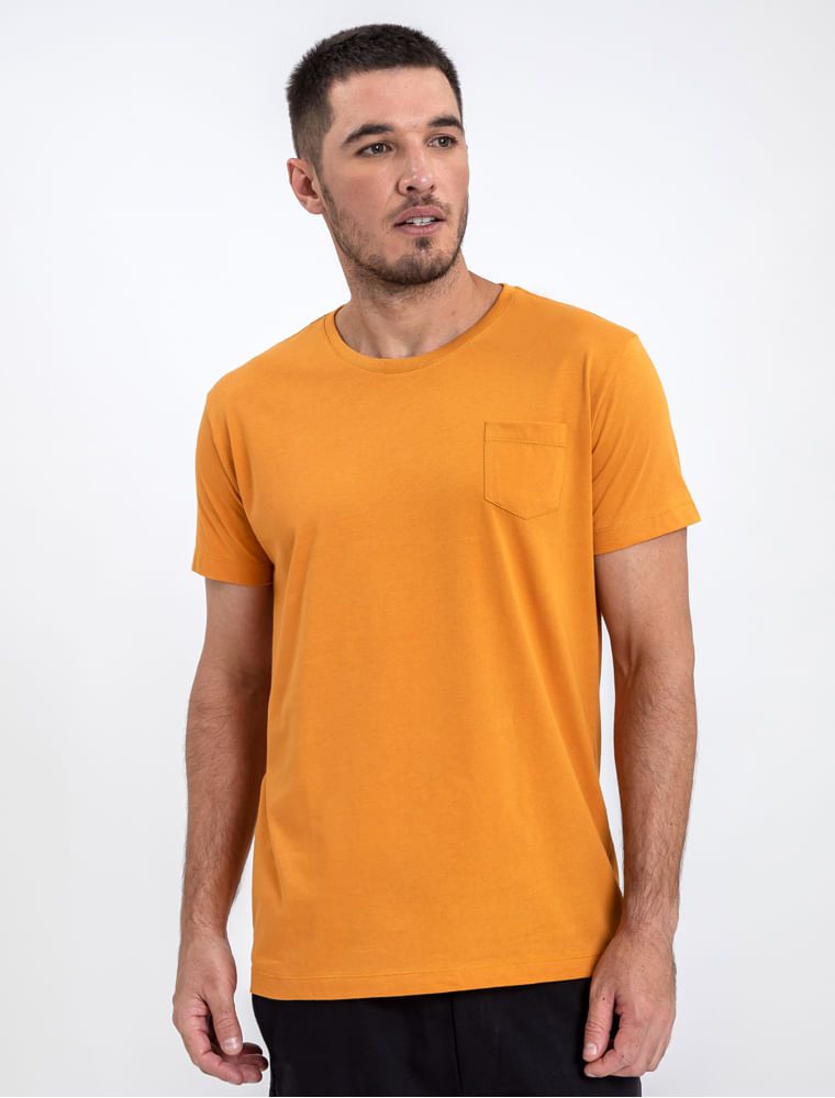 Camiseta Básica Amarelo com Bolso - Hermoso Compadre