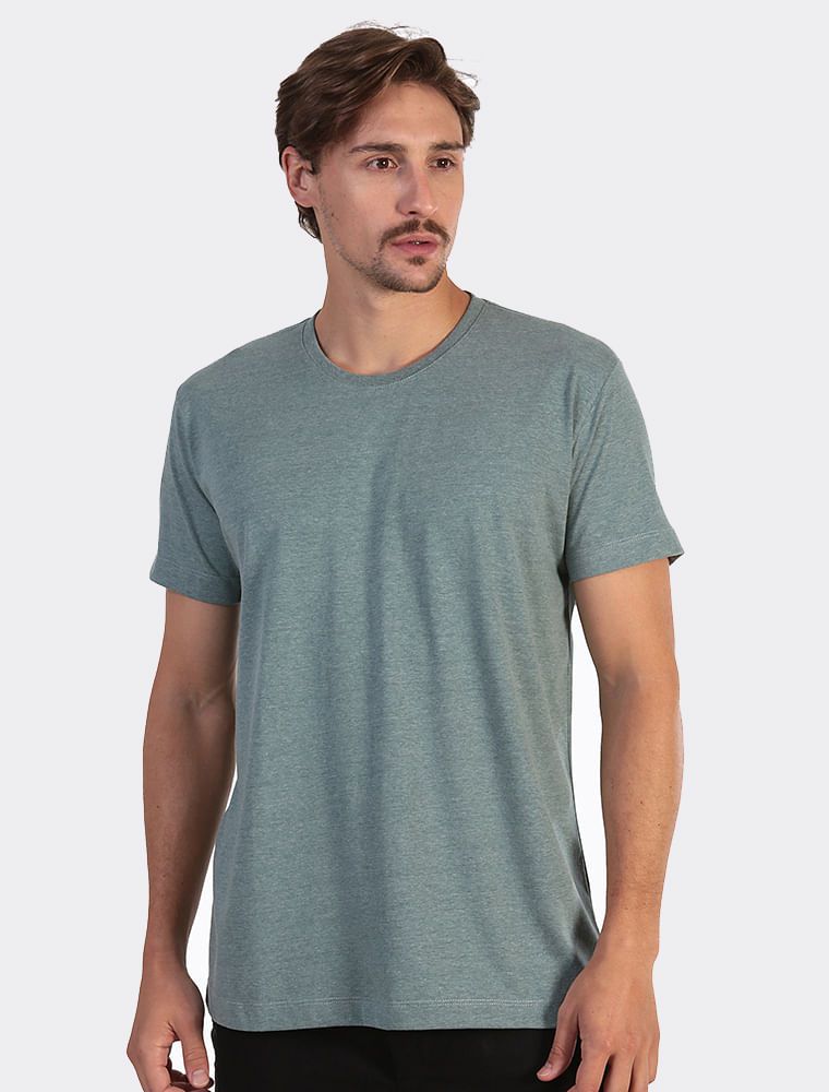 Camiseta Básica Mescla Verde