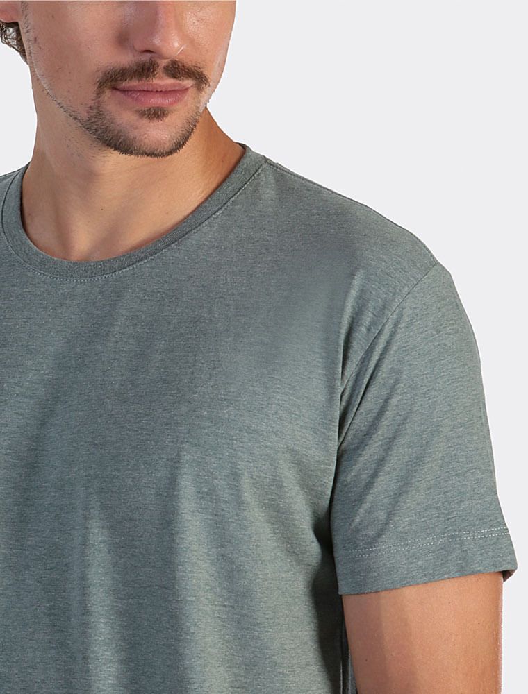 Camiseta Básica Mescla Verde