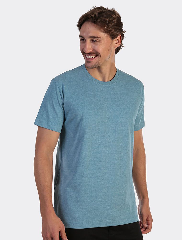 Camiseta Básica Mescla Azul - Hermoso Compadre
