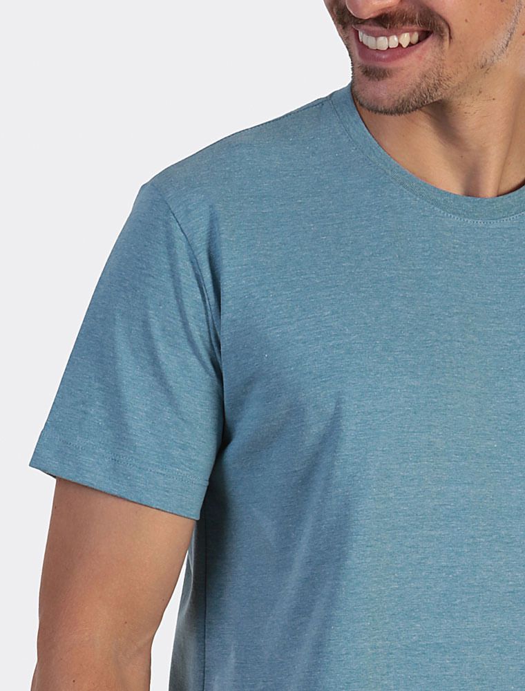 Camiseta Básica Mescla Azul