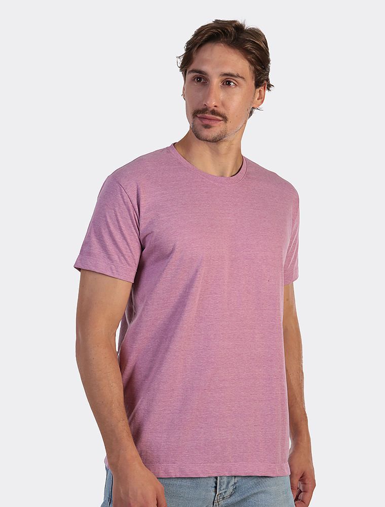 Camiseta Básica Mescla Rosa - Hermoso Compadre