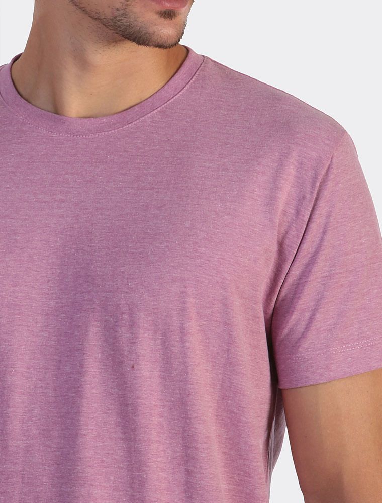 Camiseta Básica Mescla Rosa