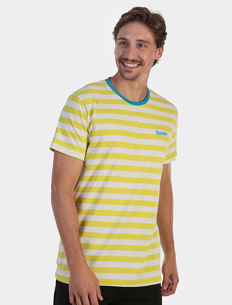 Camiseta Ringer Listrada Verde - Hermoso Compadre