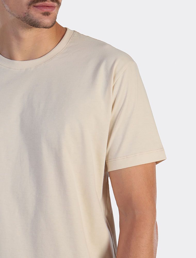Camiseta Básica Bege Dunna