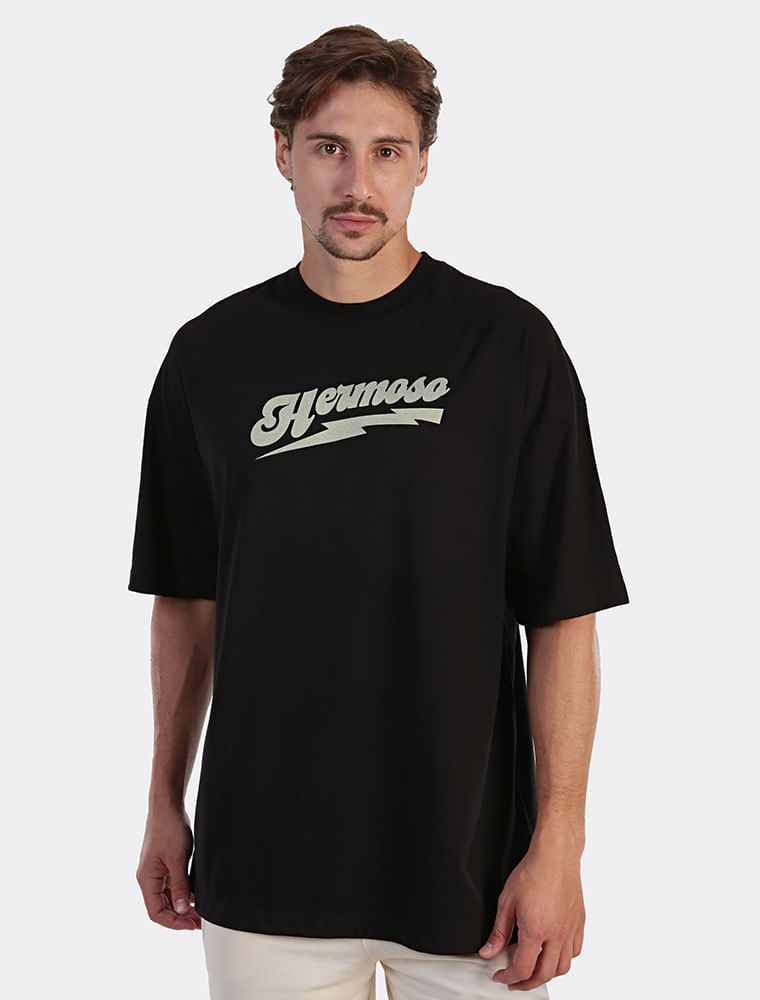 Camiseta Hermoso Flash Oversized Preta - Hermoso Compadre