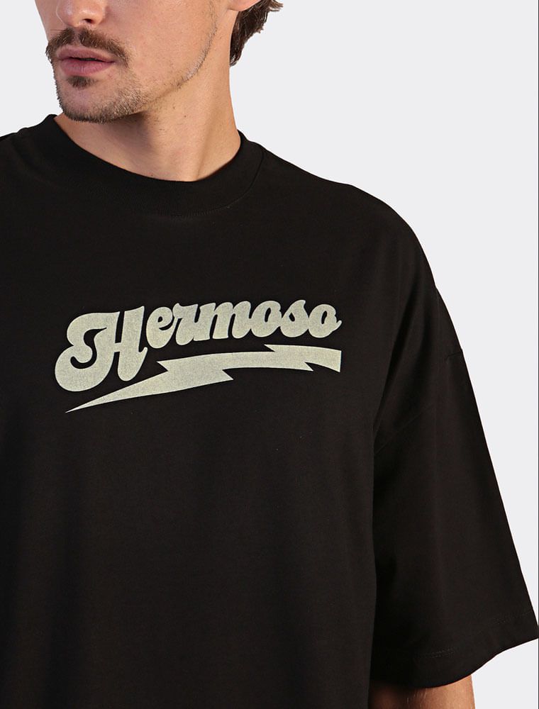 Camiseta Hermoso Flash Oversized Preta
