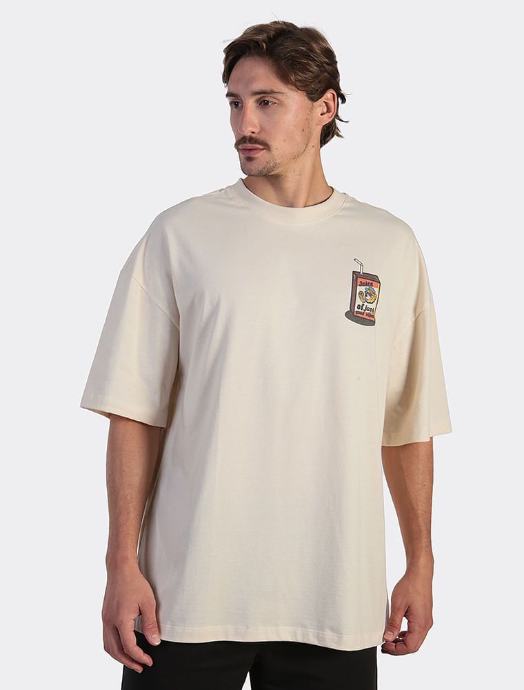 Camiseta Juice Oversized Off-white - Hermoso Compadre