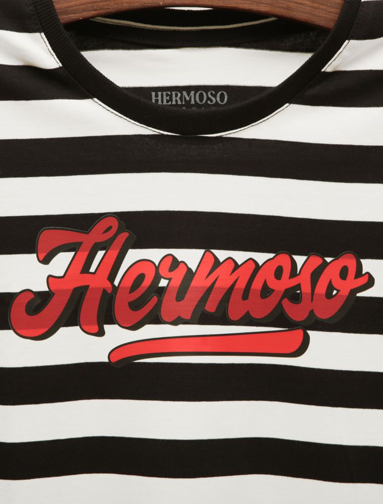 Camiseta Listrada PB Hermoso Rosa