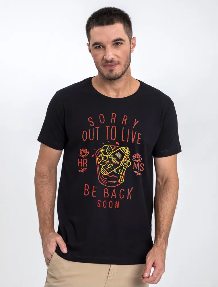 Camiseta Out To Live Preta - Hermoso Compadre